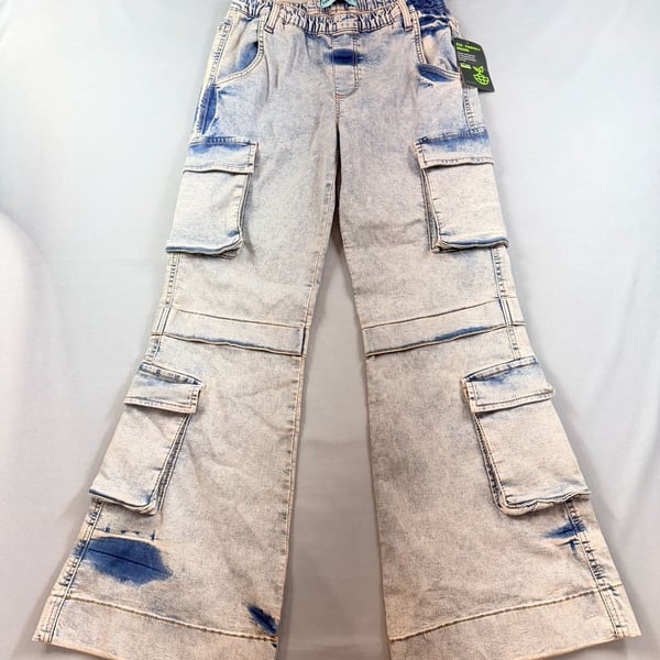 Love Trends Eco-Friendly Denim Cargo Pants Size S Y2K