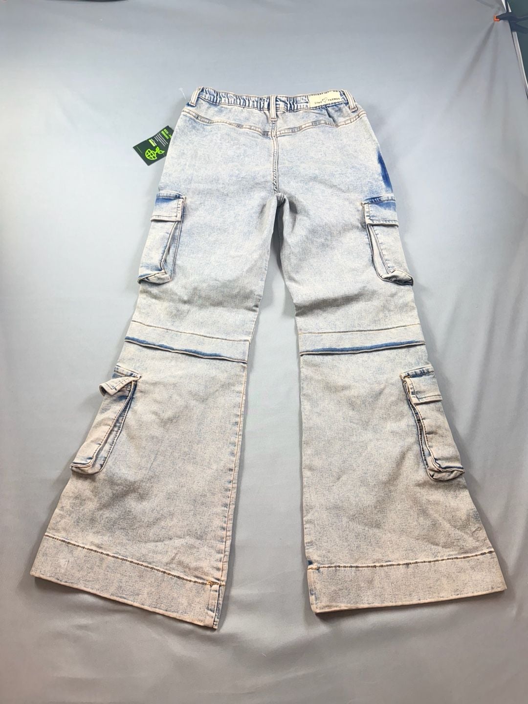 Love Trends Eco-Friendly Denim Cargo Pants Size S Y2K 3