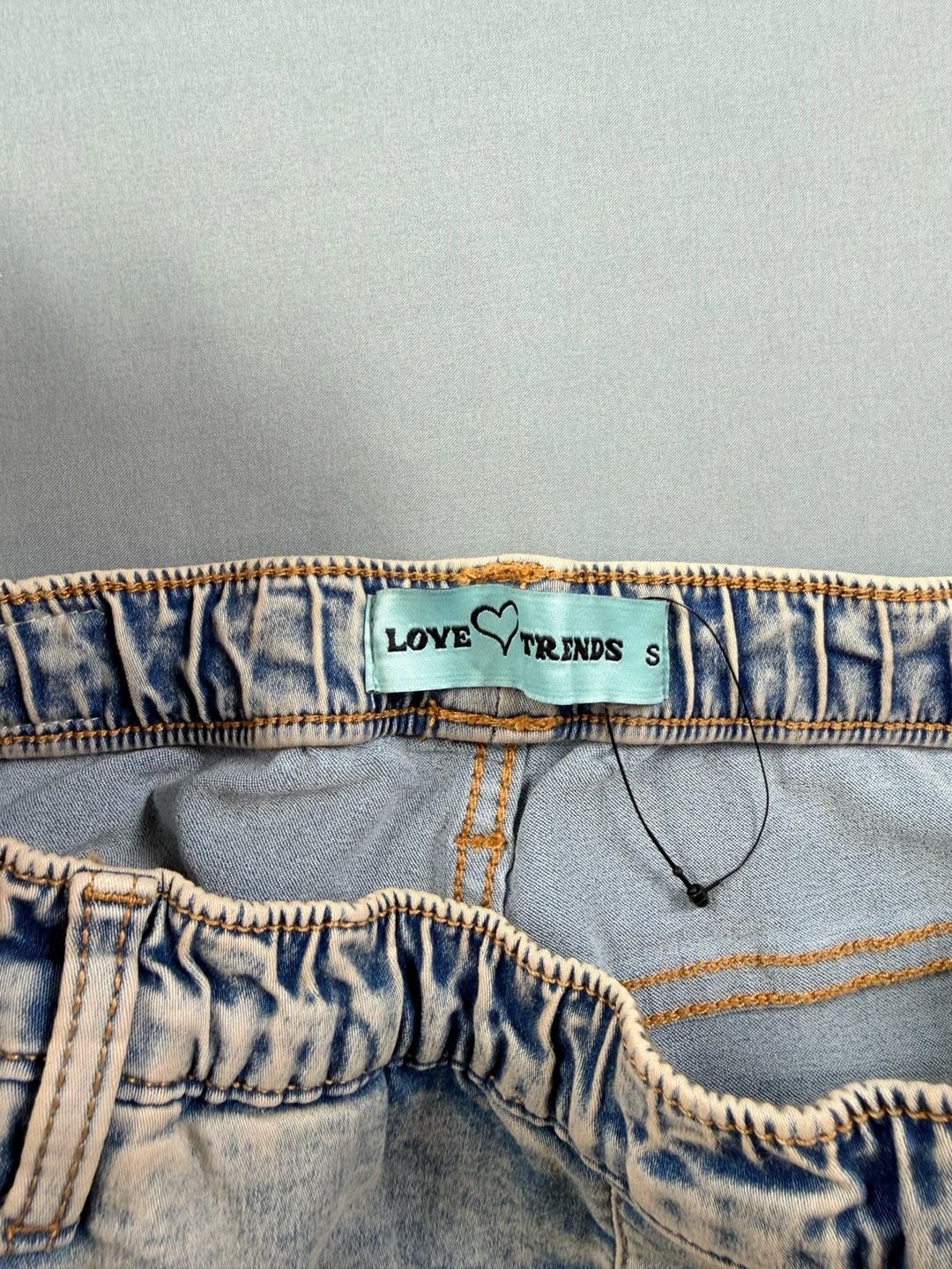 Love Trends Eco-Friendly Denim Cargo Pants Size S Y2K 4