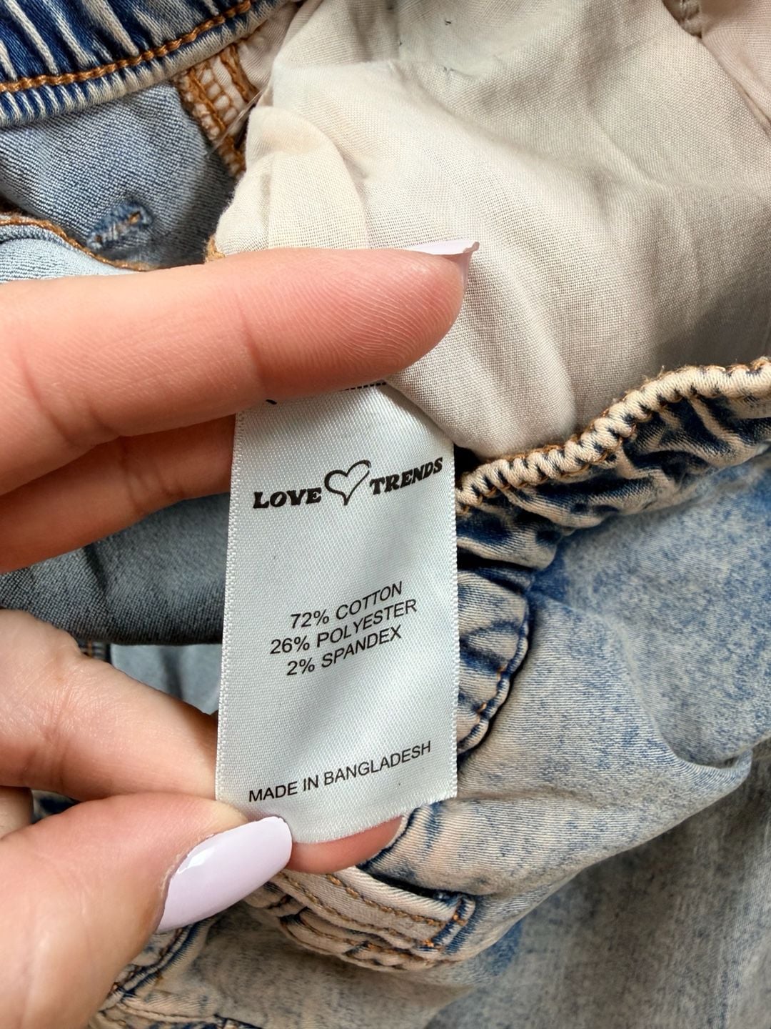 Love Trends Eco-Friendly Denim Cargo Pants Size S Y2K 5