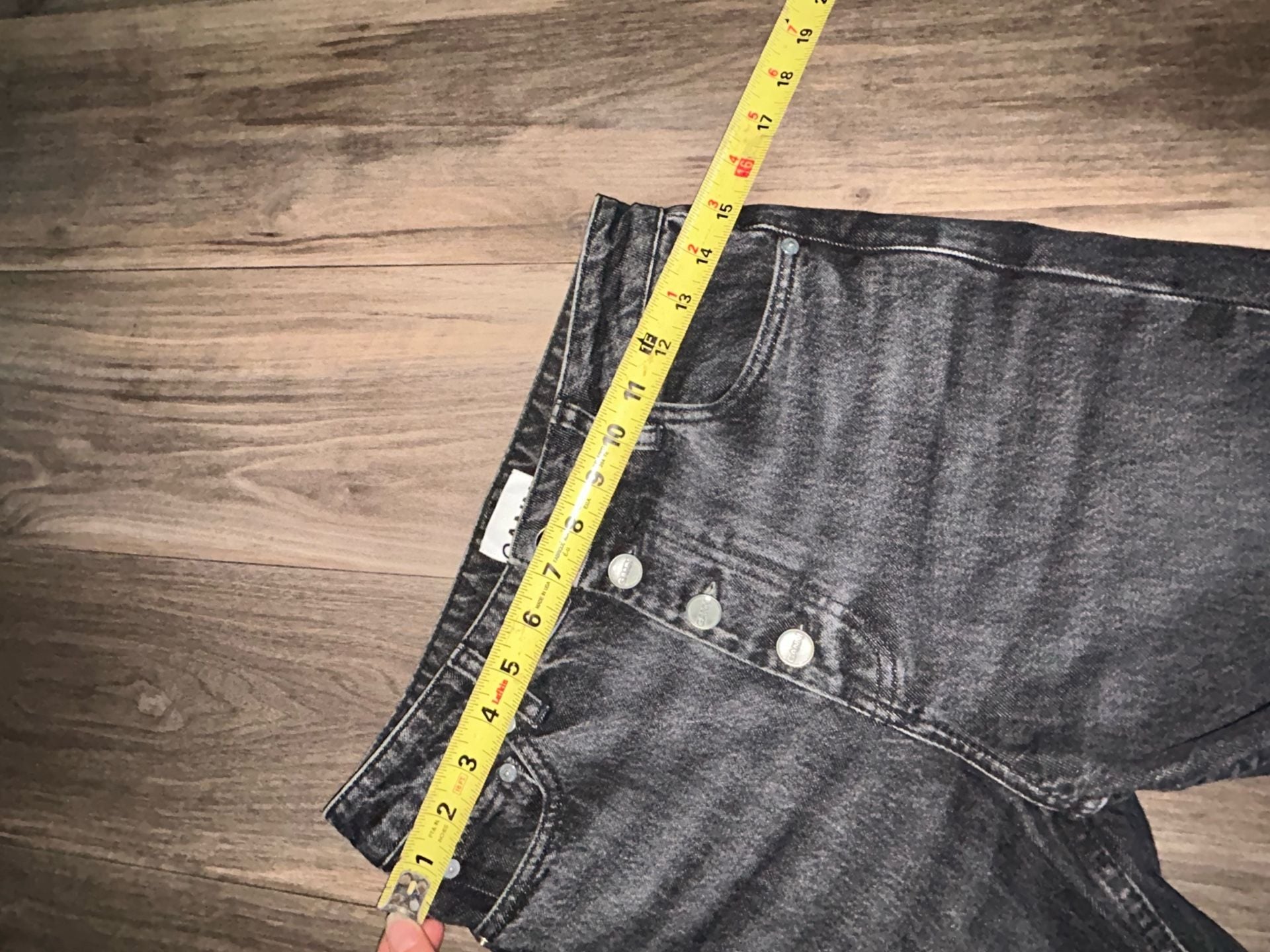 Ganni Lovy Black Denim High Rise Straight Leg Jeans 26W/32L 5