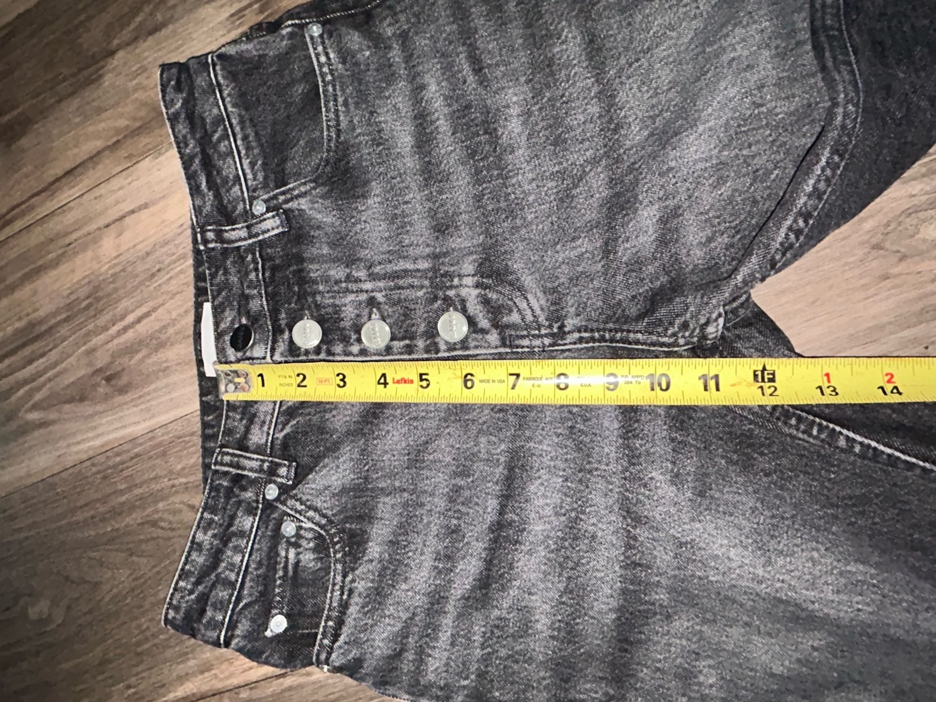 Ganni Lovy Black Denim High Rise Straight Leg Jeans 26W/32L 6