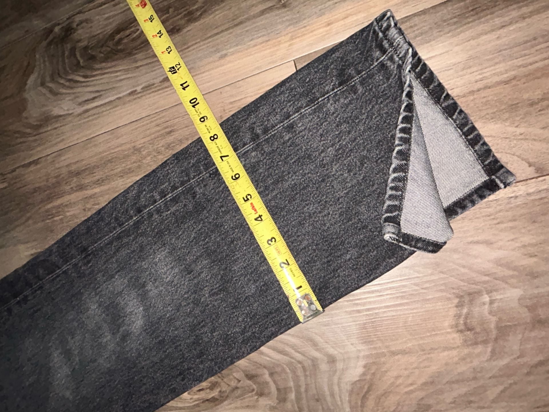 Ganni Lovy Black Denim High Rise Straight Leg Jeans 26W/32L 8