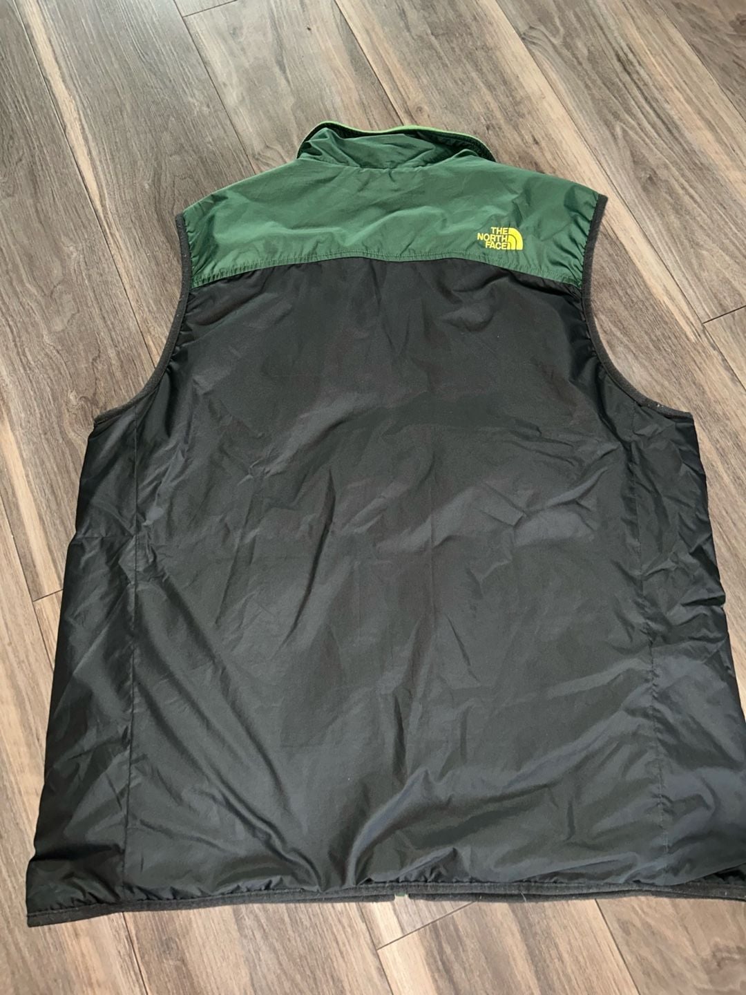 The North Face Reversible Fleece Vest Green Black Size Large 5