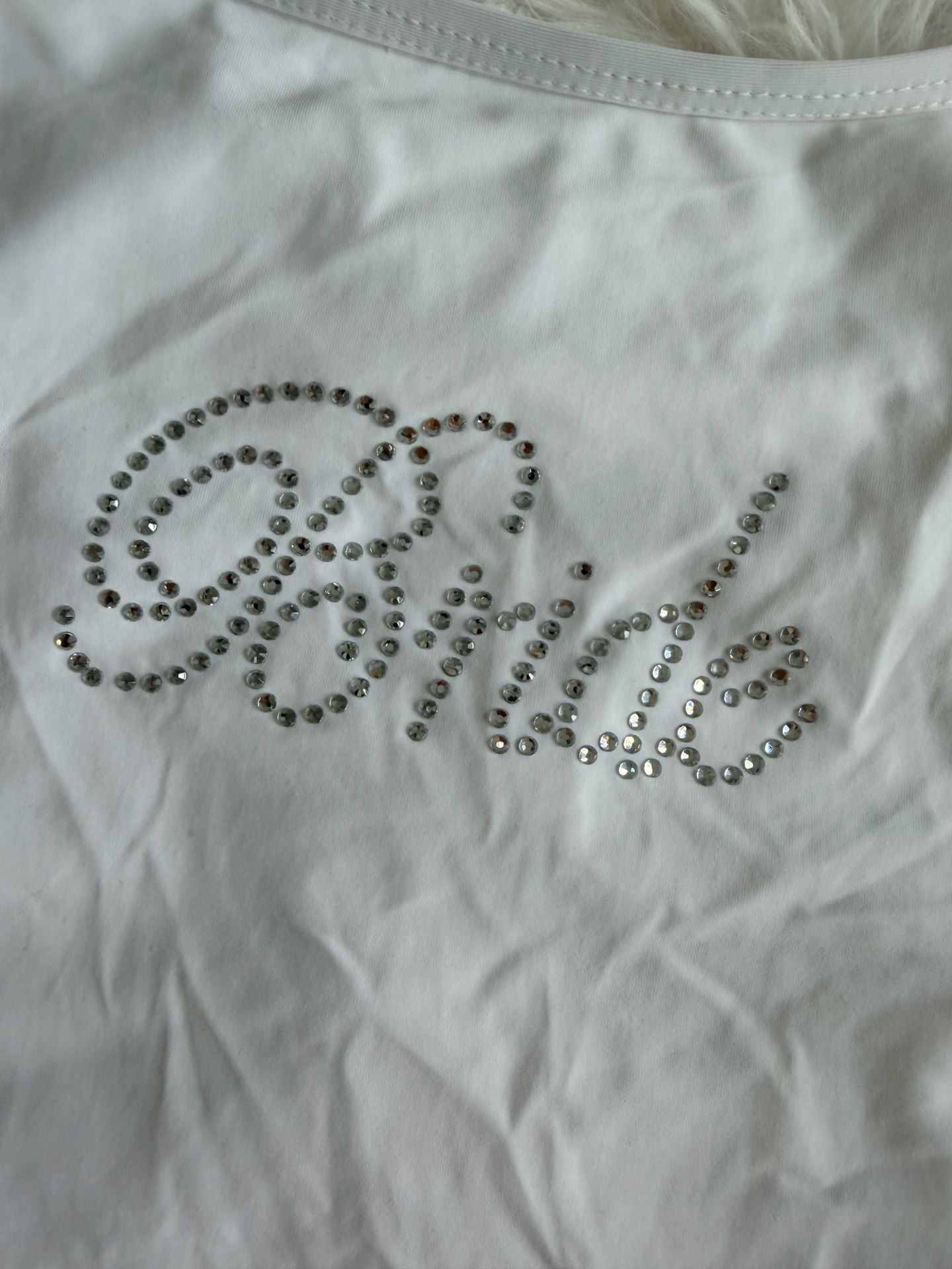 Bride Rhinestone Bodysuit White 2