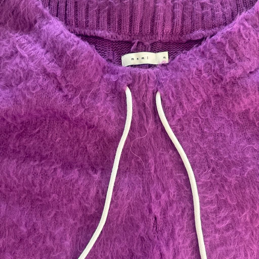 mnml Fuzzy Knit Lounge Pants Purple Size XL 3