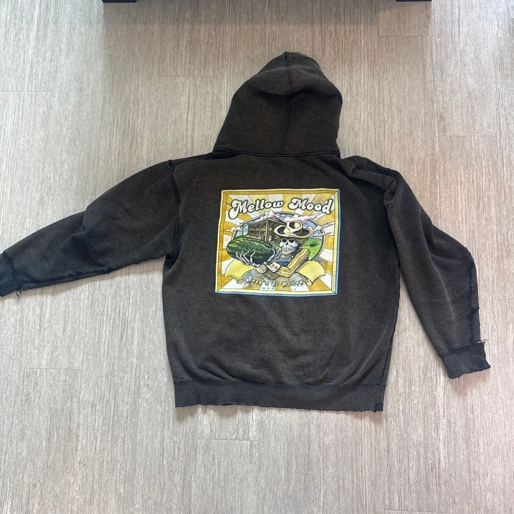 Mellow Mood Graphic Zip-Up Hoodie Size L 3