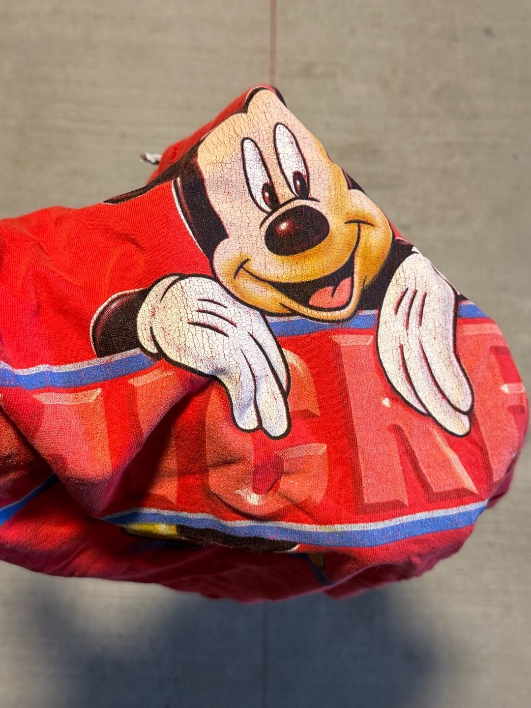 Vintage 90s Disney Mickey Mouse Florida Double Sided T-Shirt Red 5