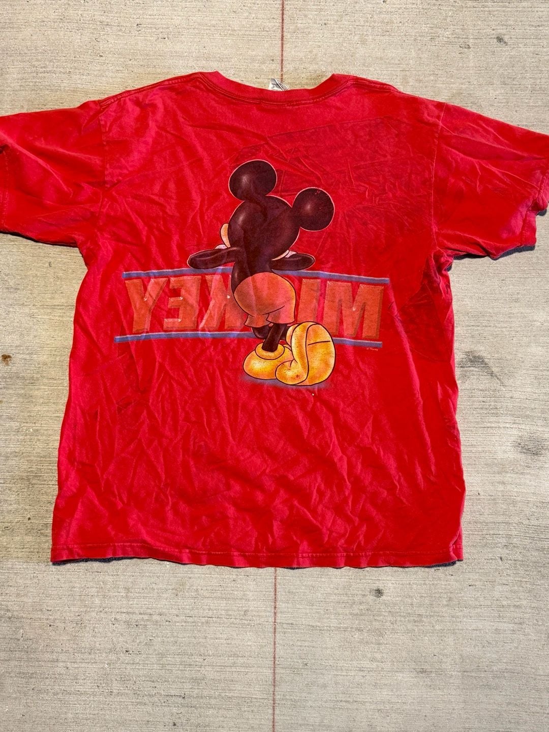 Vintage 90s Disney Mickey Mouse Florida Double Sided T-Shirt Red 2