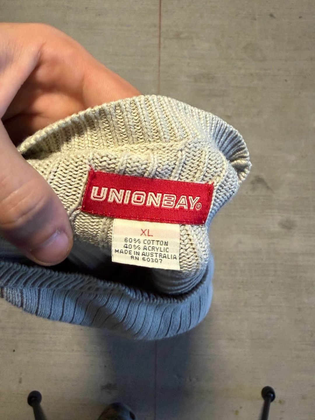 Vintage Unionbay Ribbed Knit Sweater XL Striped Crewneck 5
