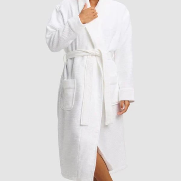 Cozy Earth Waffle Bath Robe White Size Large