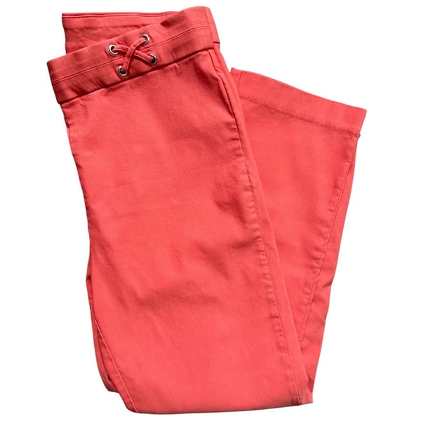 Rafaella Coral Lace-Up Waist Ankle Pants