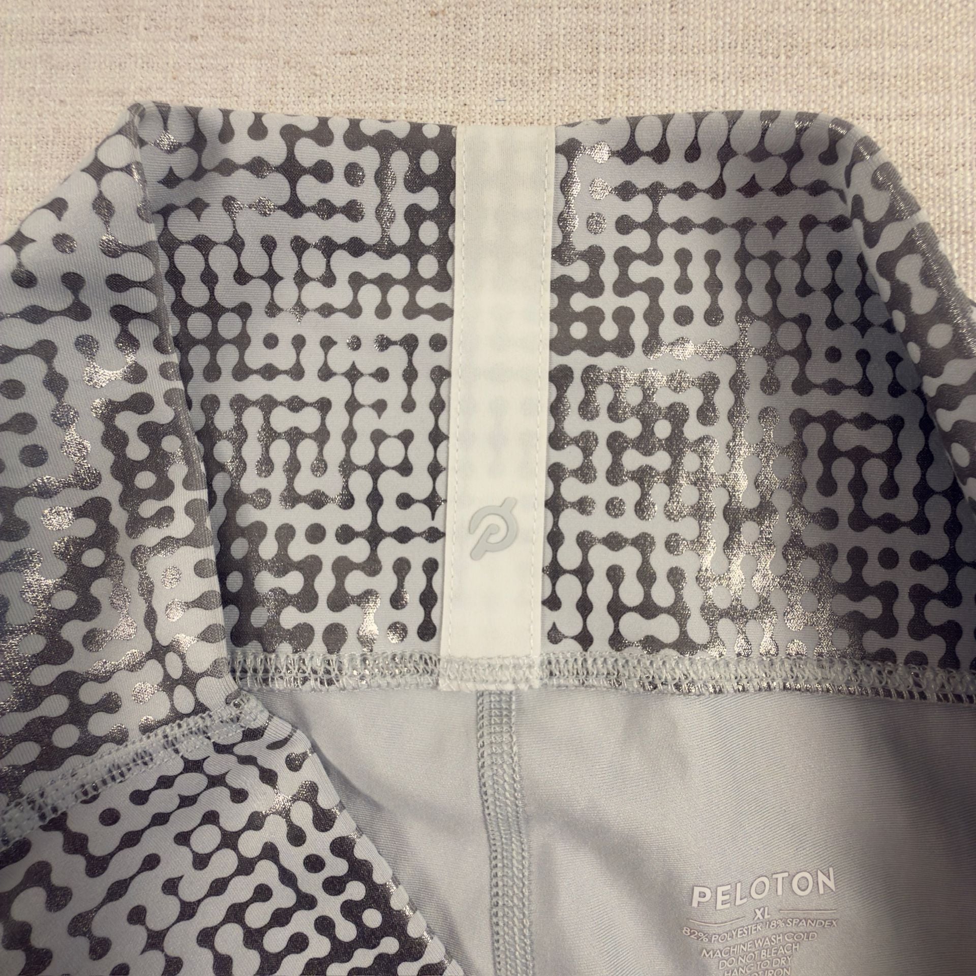 Peloton High-Rise Metallic Geometric Print Leggings Size XL 5