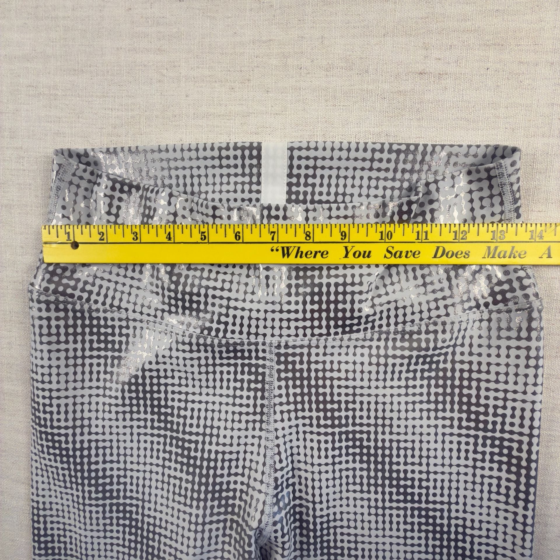 Peloton High-Rise Metallic Geometric Print Leggings Size XL 8