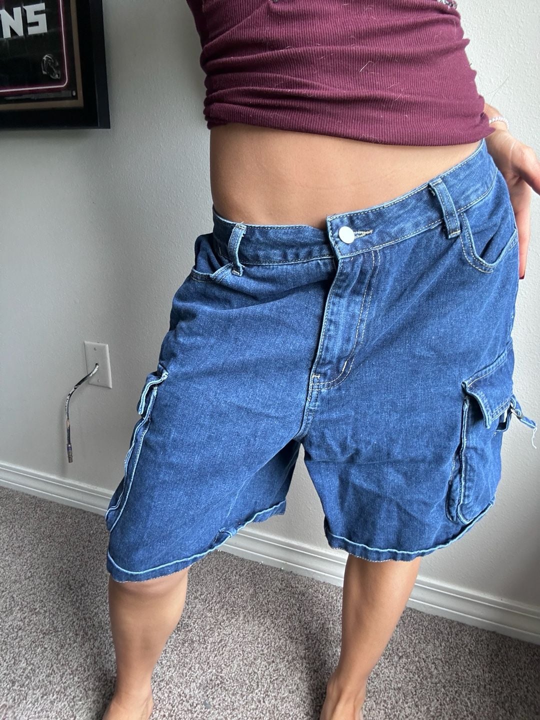 Denim Cargo Jorts 2