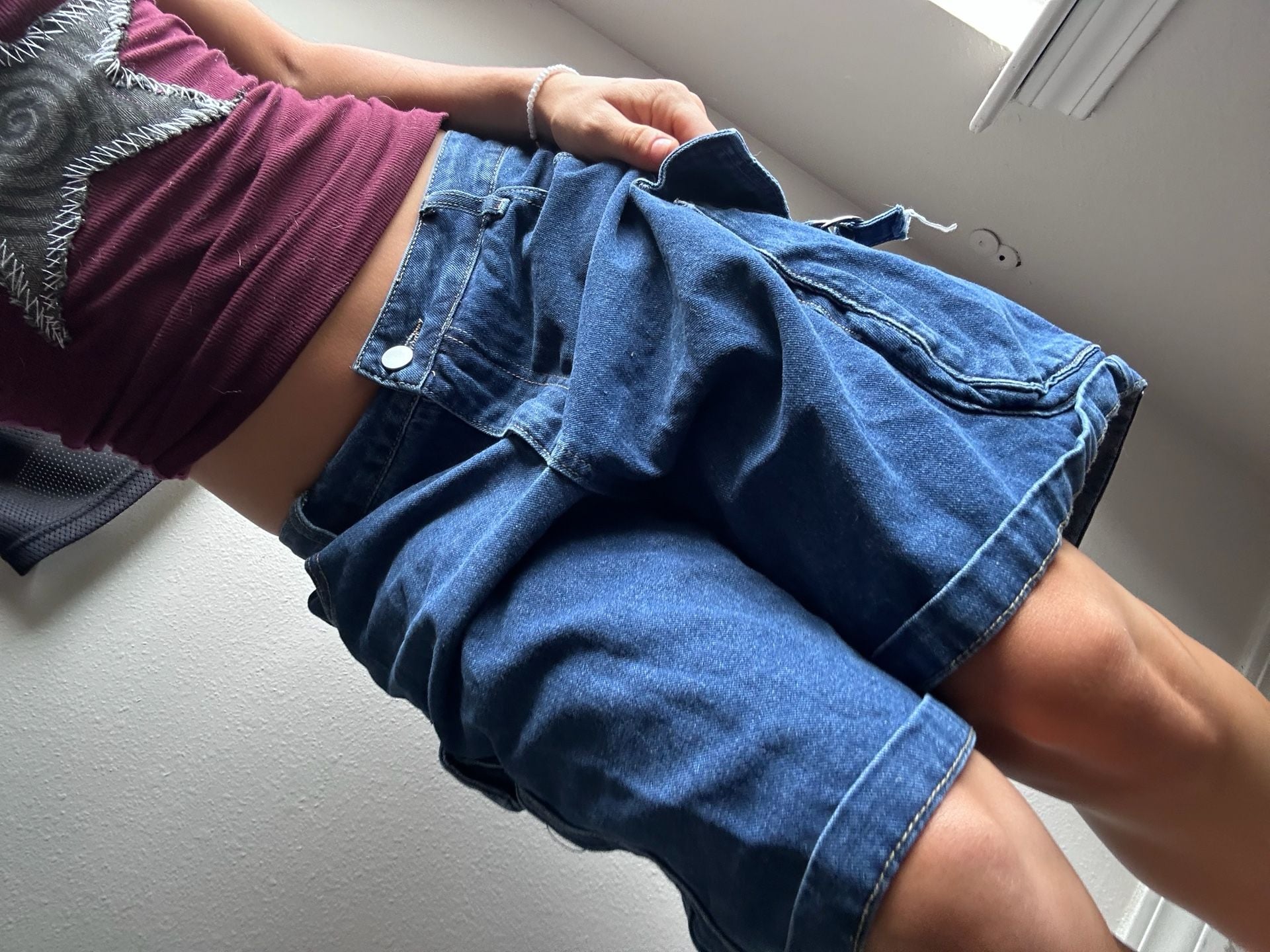 Denim Cargo Jorts 3