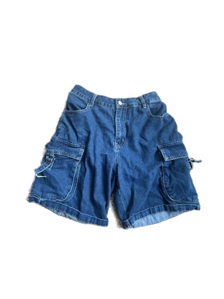 Denim Cargo Jorts 4