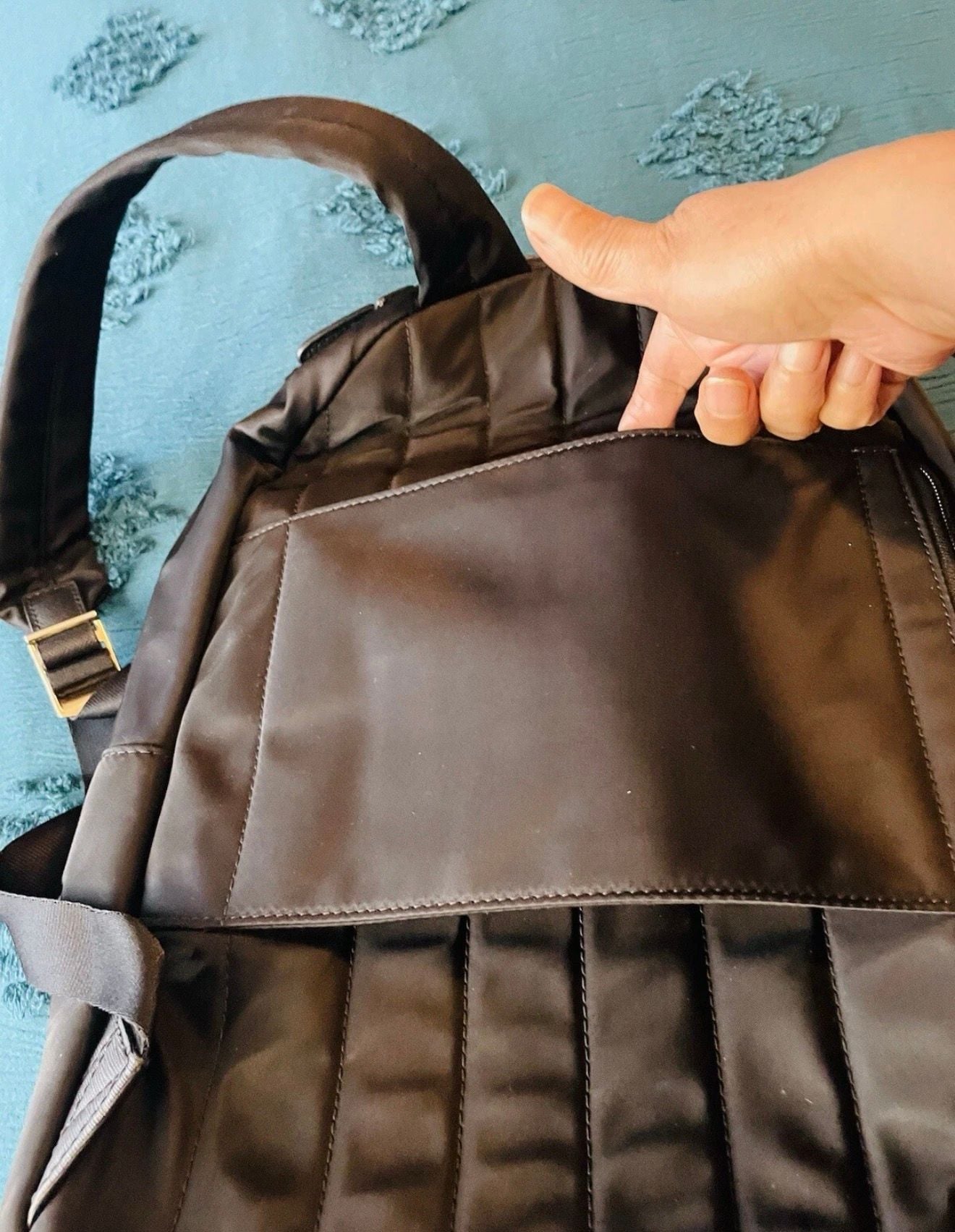 Michael Kors Nylon Quilted Backpack Black 4