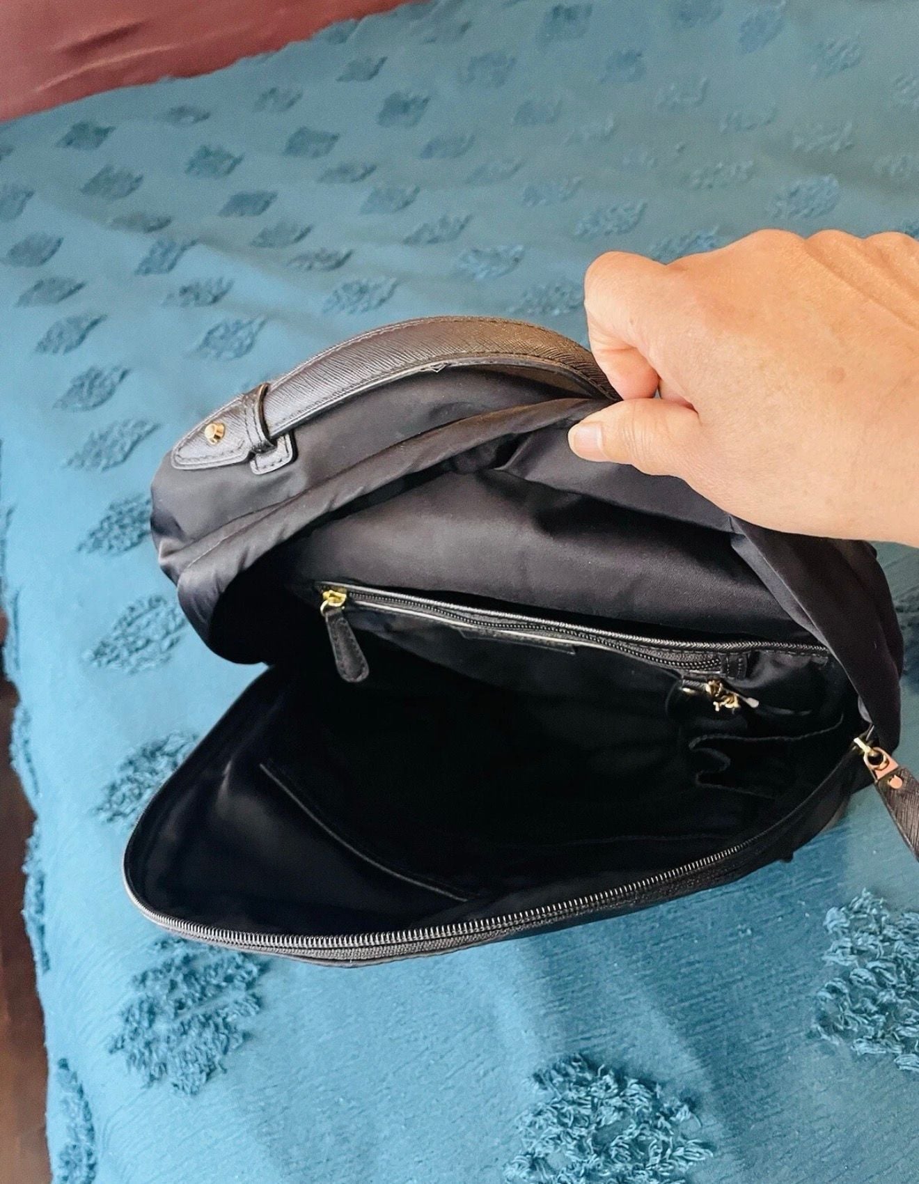 Michael Kors Nylon Quilted Backpack Black 8