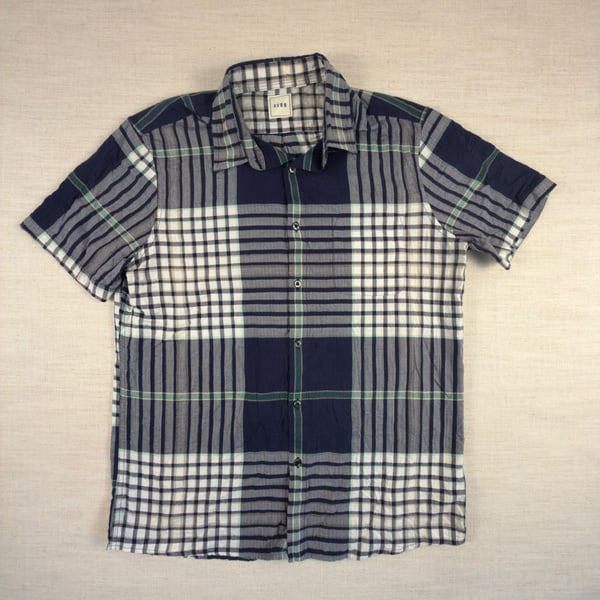 ROWM Men's Short Sleeve Plaid Button Down Shirt
