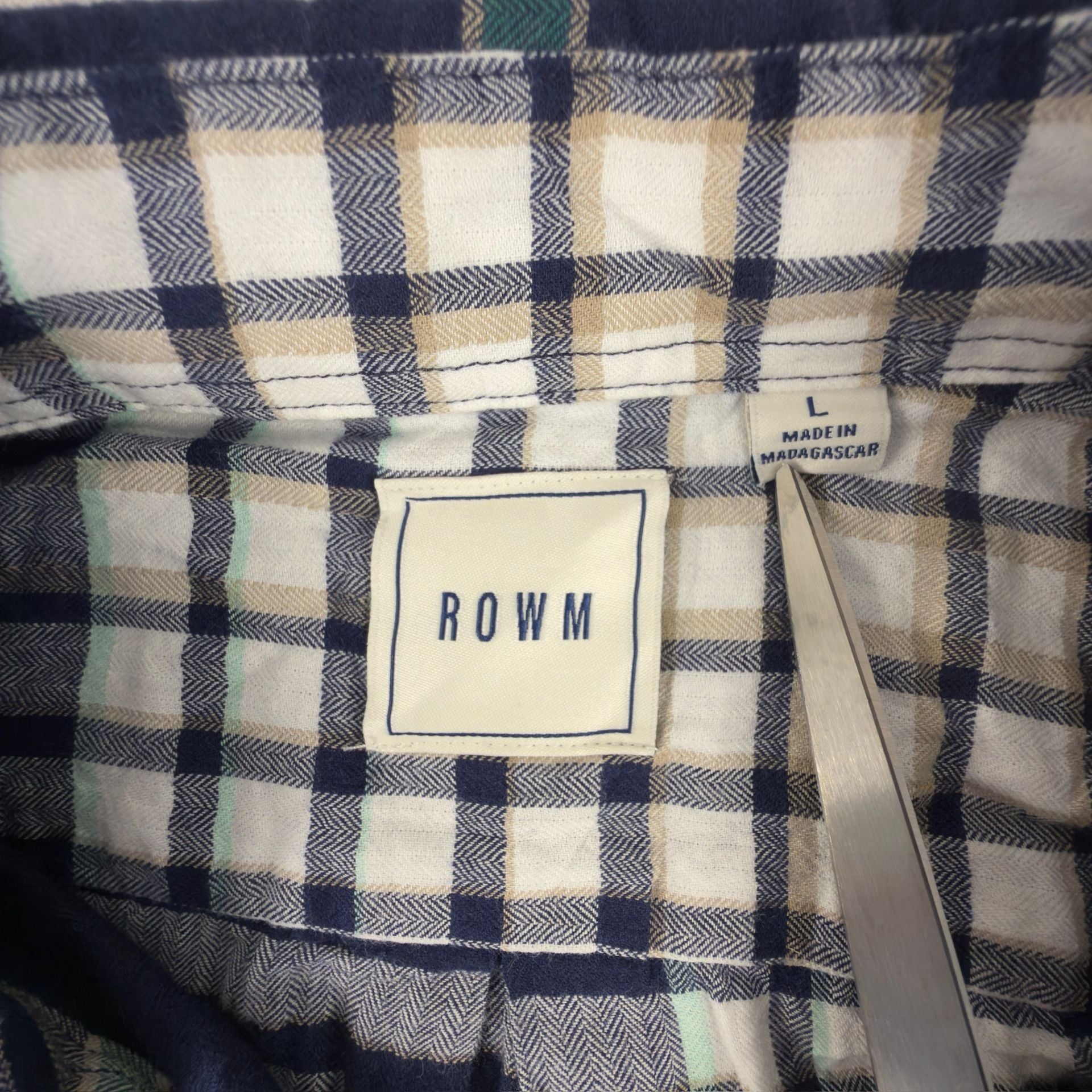 ROWM Men's Short Sleeve Plaid Button Down Shirt 5