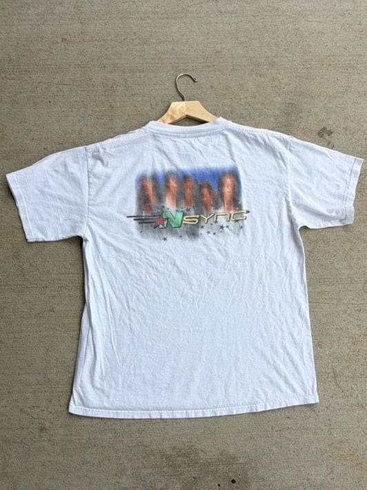 NSYNC Vintage Y2K Pop Band T-Shirt VTG 00s Music Tee (M) 3