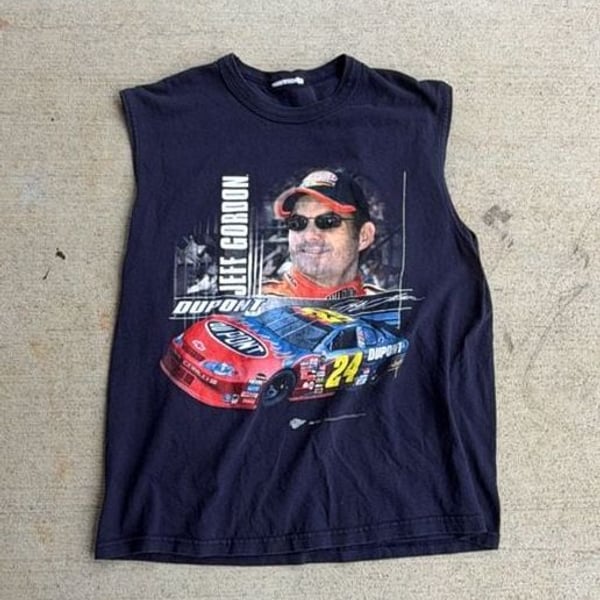 NWT Vintage NASCAR x Jeff Gordon Navy Blue Graphic...