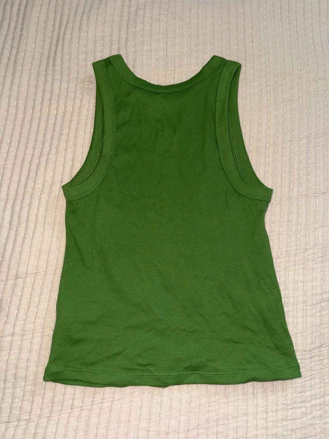 A New Day Green Ribbed Tank Top Size M 5