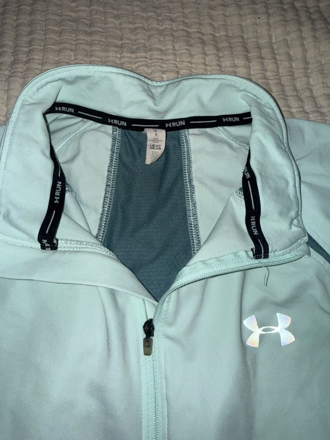 Under Armour HeatGear Run 1/4 Zip Pullover Size Large 9