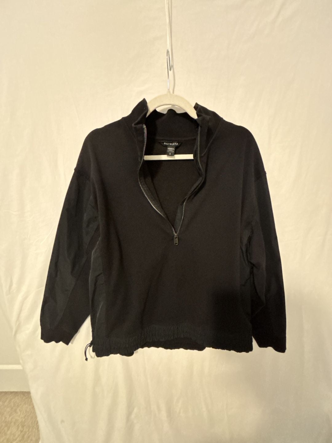 Athleta Black Half-Zip Pullover Sweatshirt Size S 1