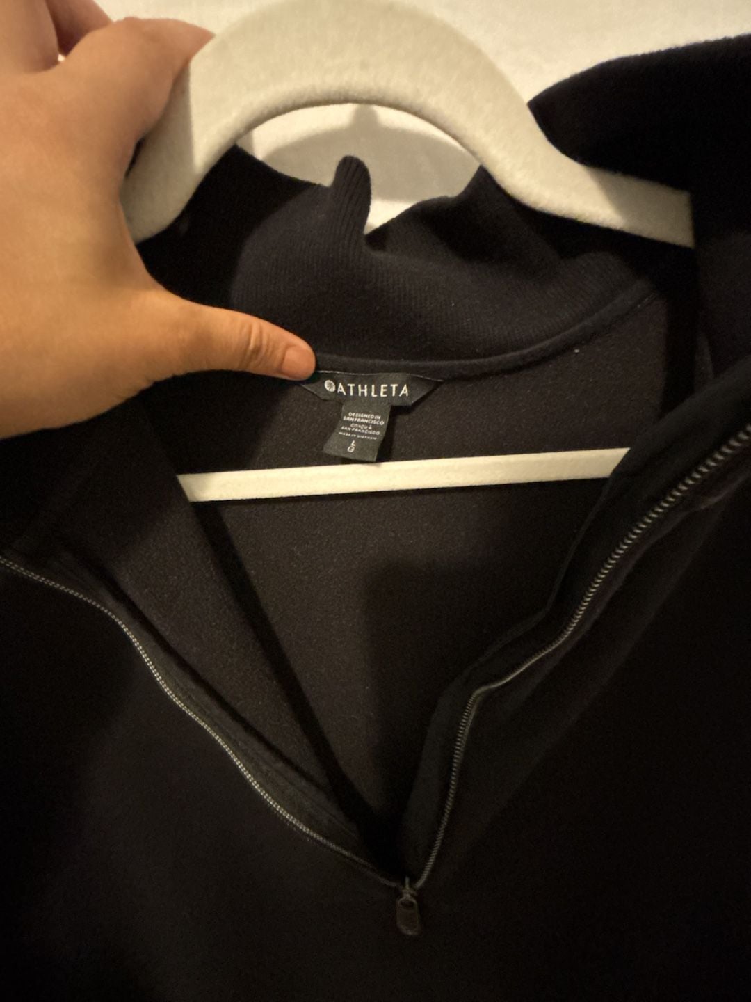 Athleta Black Half-Zip Pullover Sweatshirt Size S 3