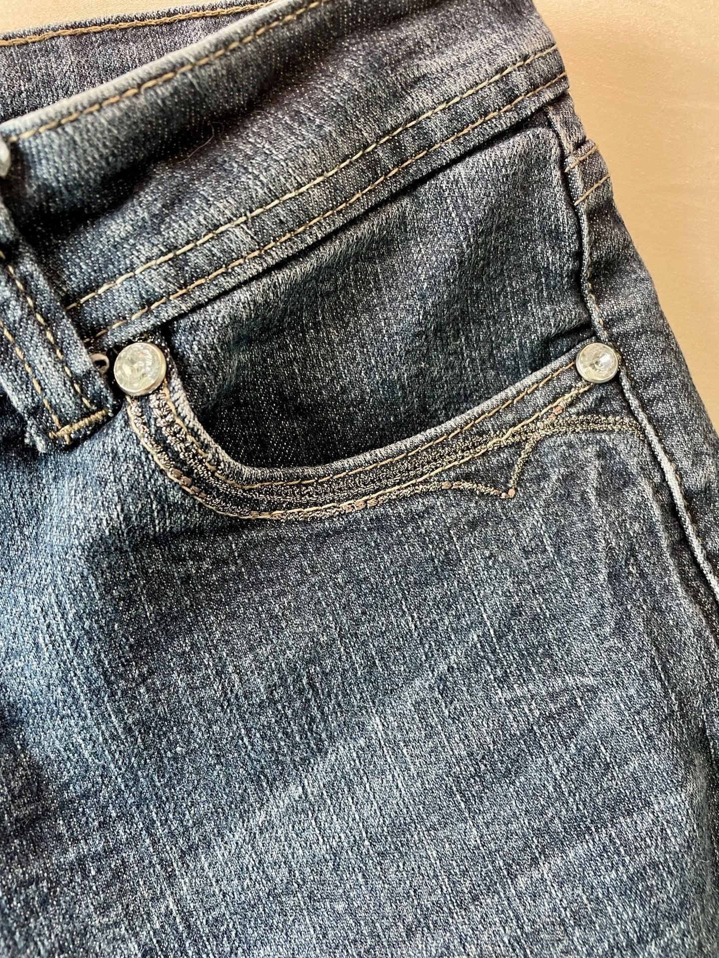 Jz Premium Rhinestone Embellished Bootcut Jeans Size 8 5