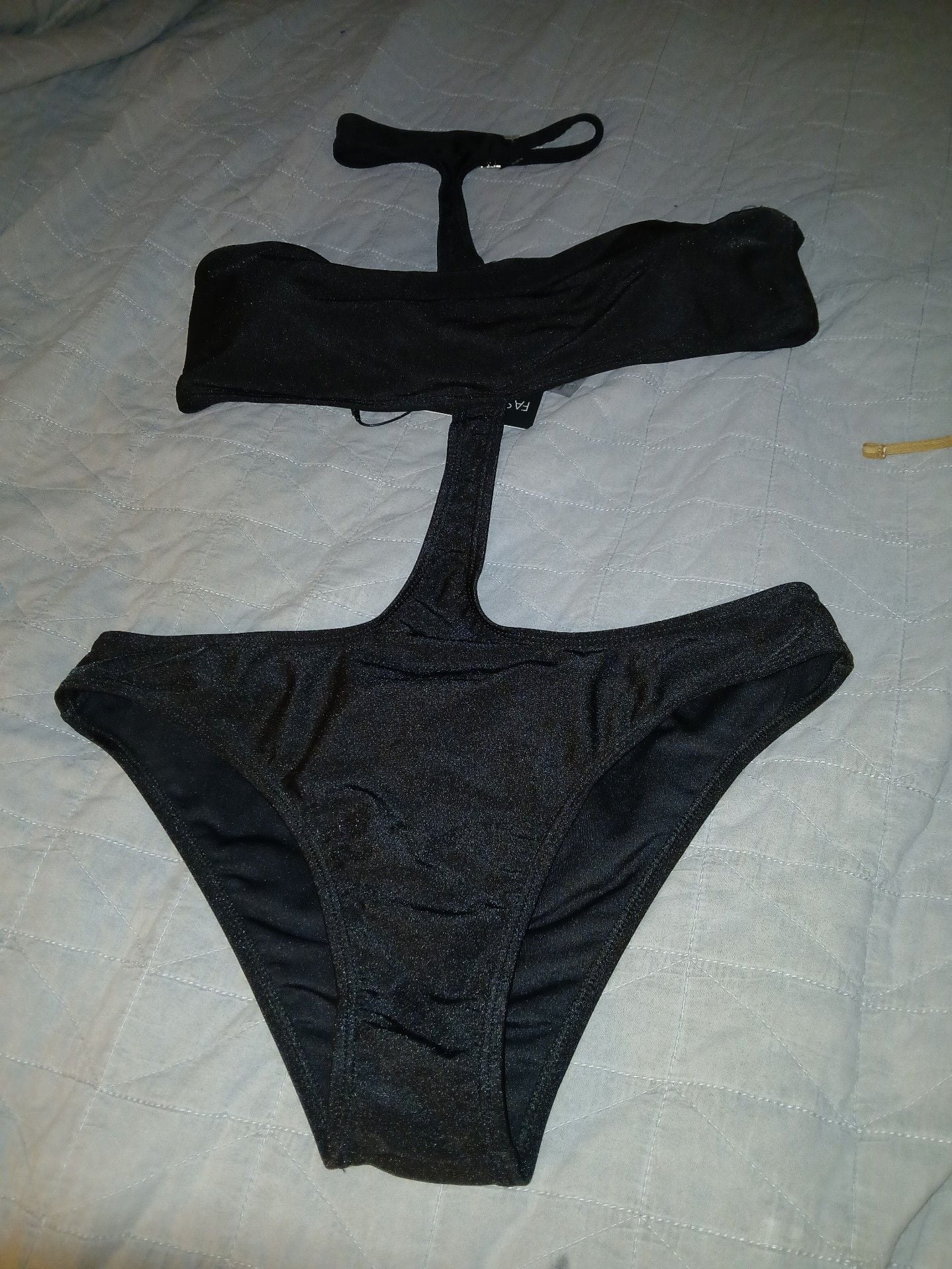 Avon ,Black Cutout One-Piece Swimsuit 2