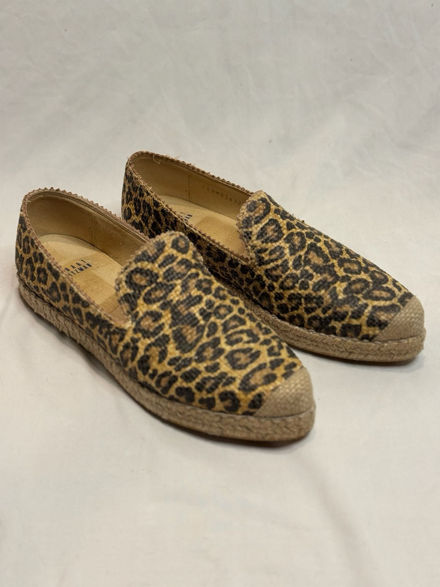Stuart Weitzman Leopard Print Espadrille Flats Size 7.5M 2