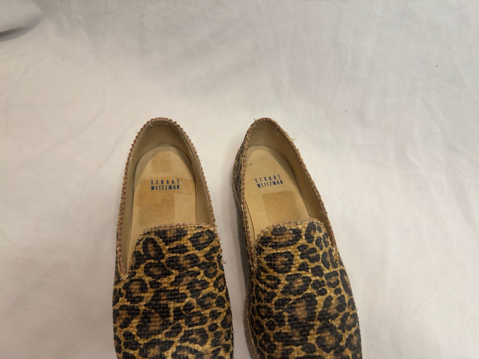 Stuart Weitzman Leopard Print Espadrille Flats Size 7.5M 6