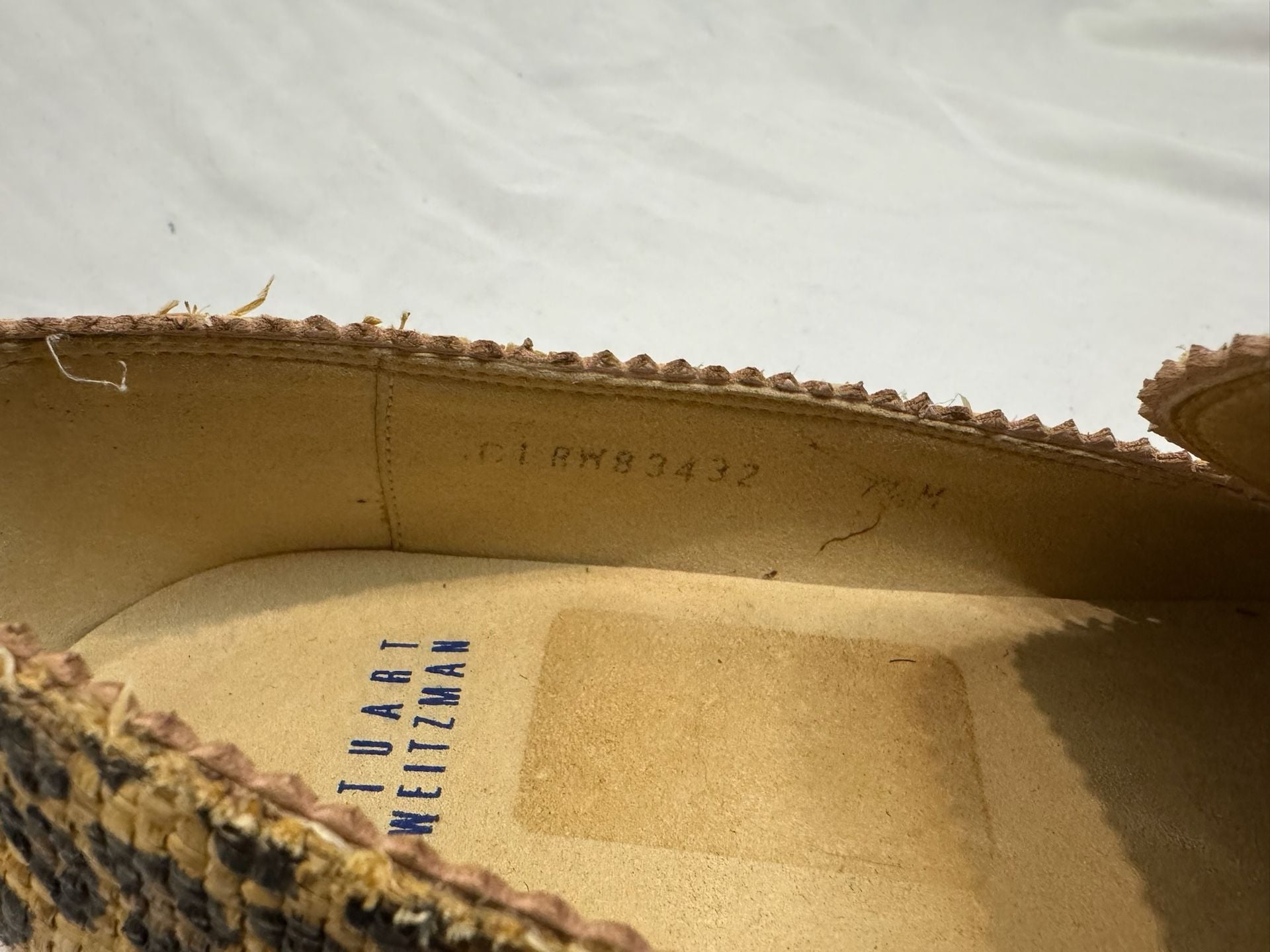 Stuart Weitzman Leopard Print Espadrille Flats Size 7.5M 7