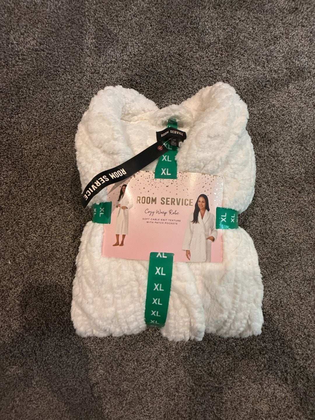 Room Service Cozy Wrap Robe White XL 1