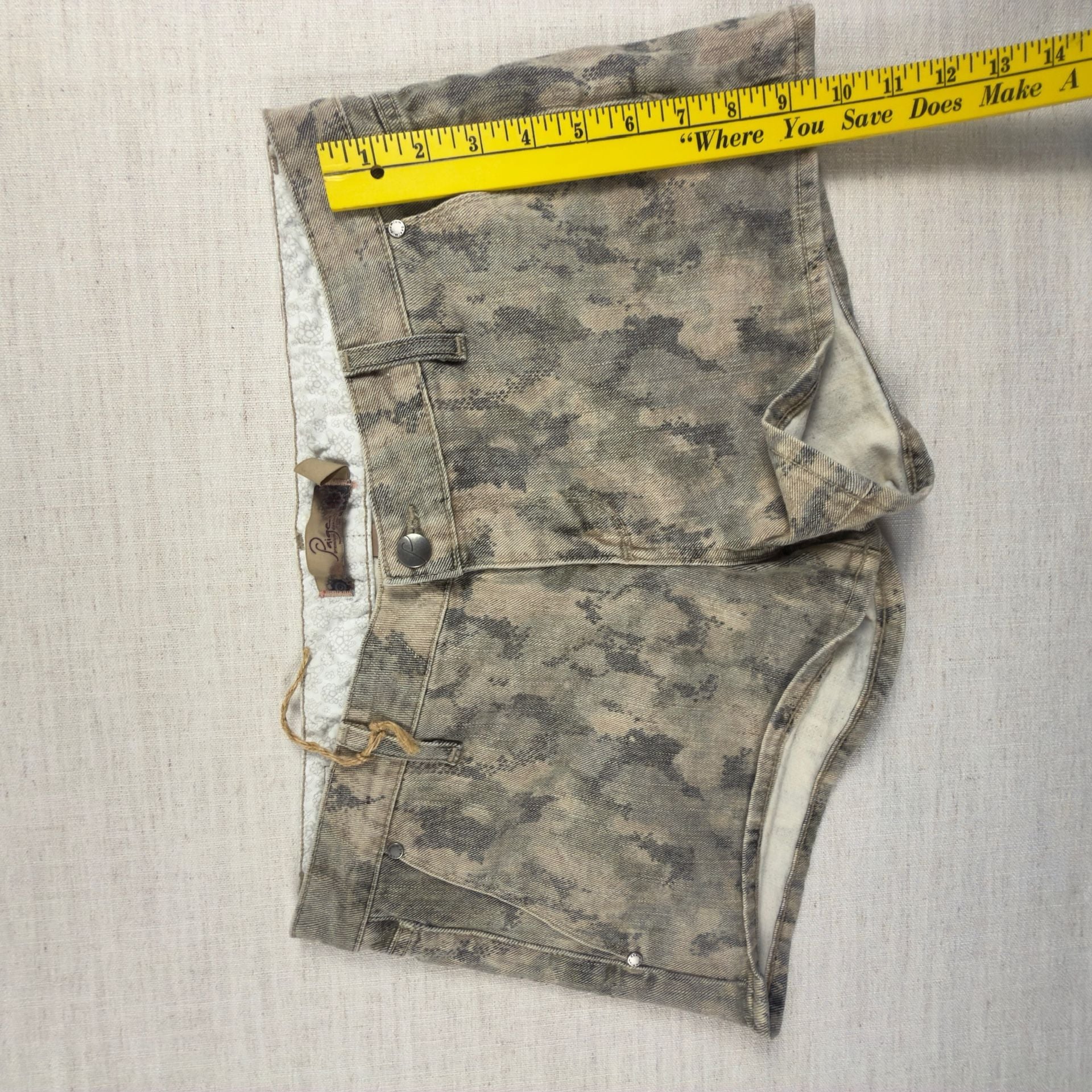 Paige Camo Short Jean Shorts size 29 6