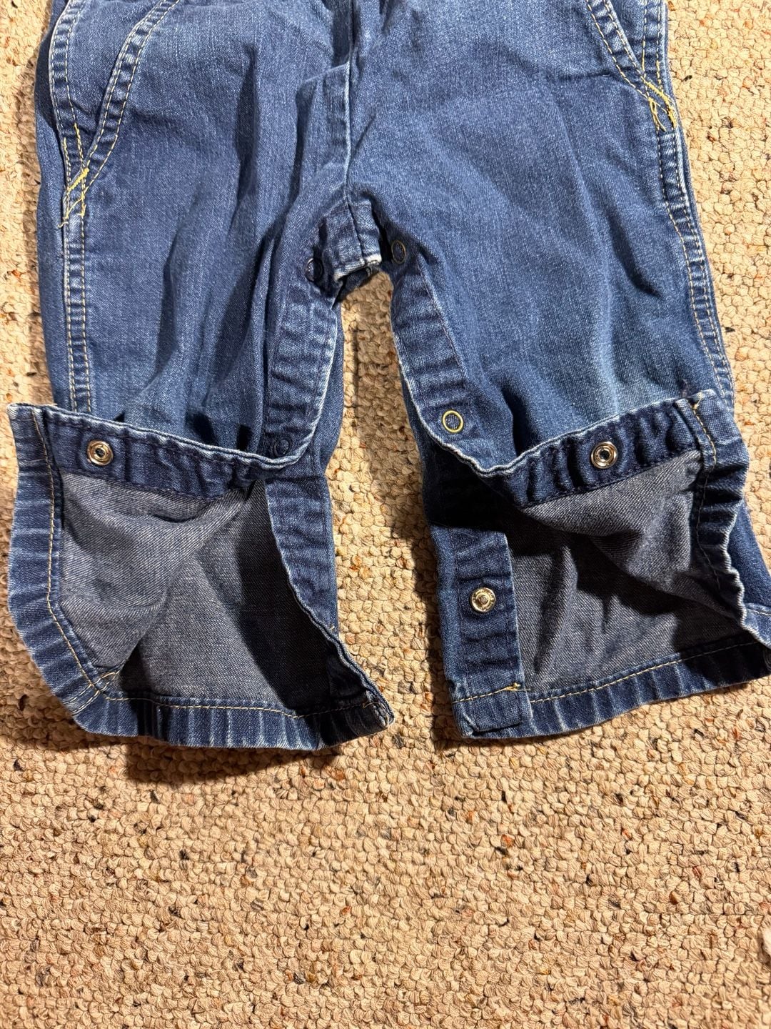 Vintage Lee Denim Overalls Size 18 Months Made in USA 8