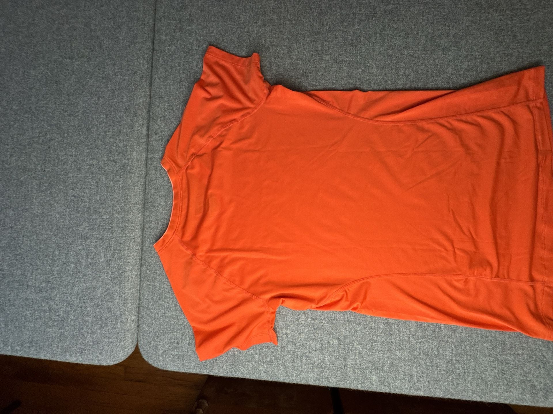 Nike Pro Combat Dri-FIT V-Neck Athletic Shirt Orange Size L 4