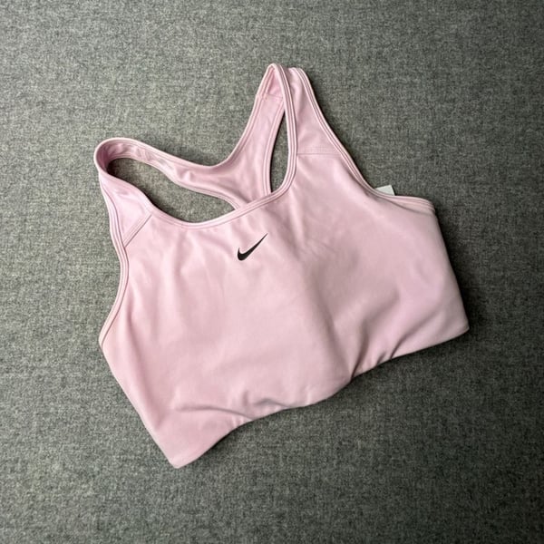 Nike Dri-FIT Swoosh Sports Bra Pink Size L
