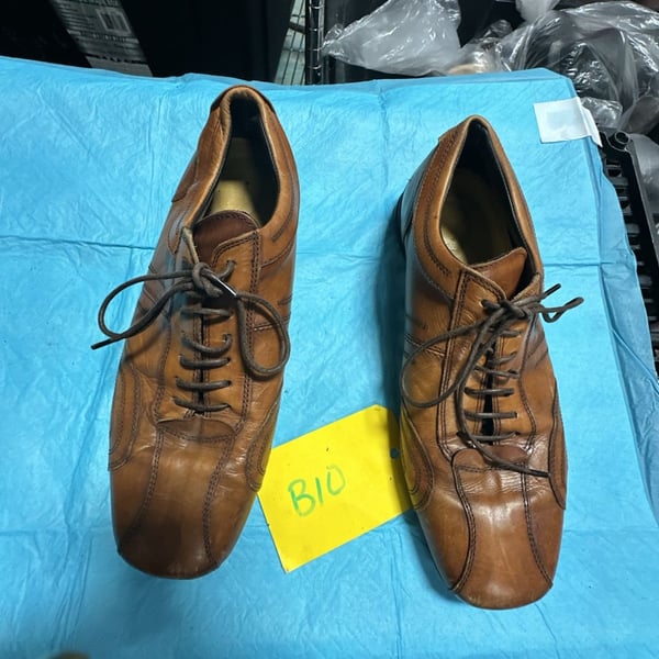 Gommus Men's Brown Leather Lace-Up Oxford Shoes Size 41