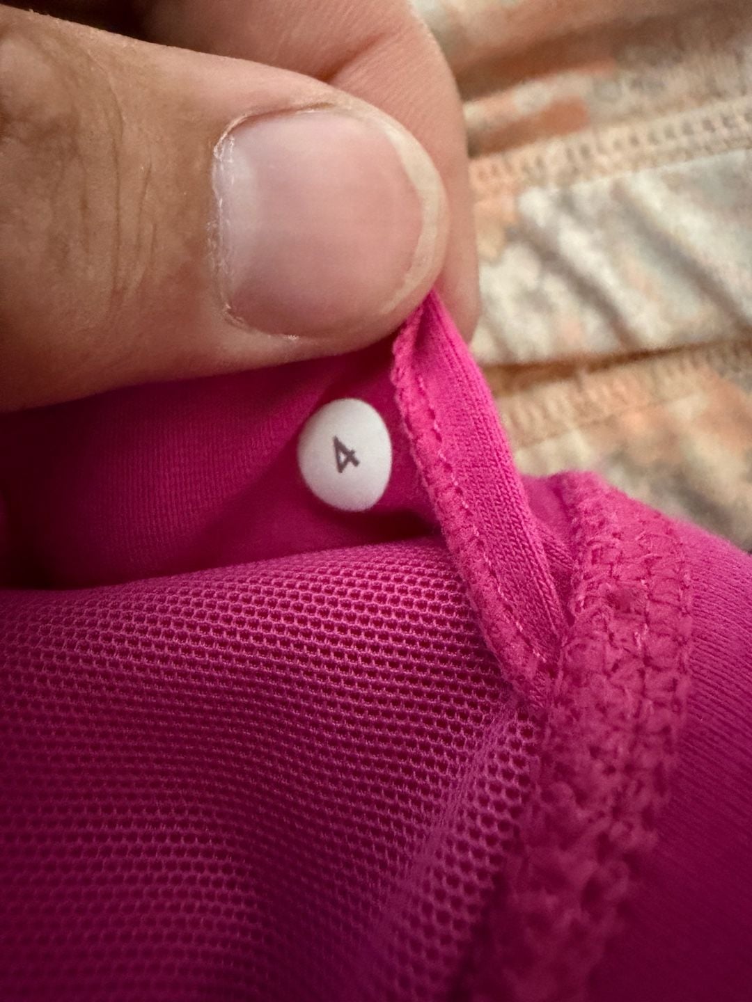 Lululemon Sports Bra Size 4 Pink Cross Back 3