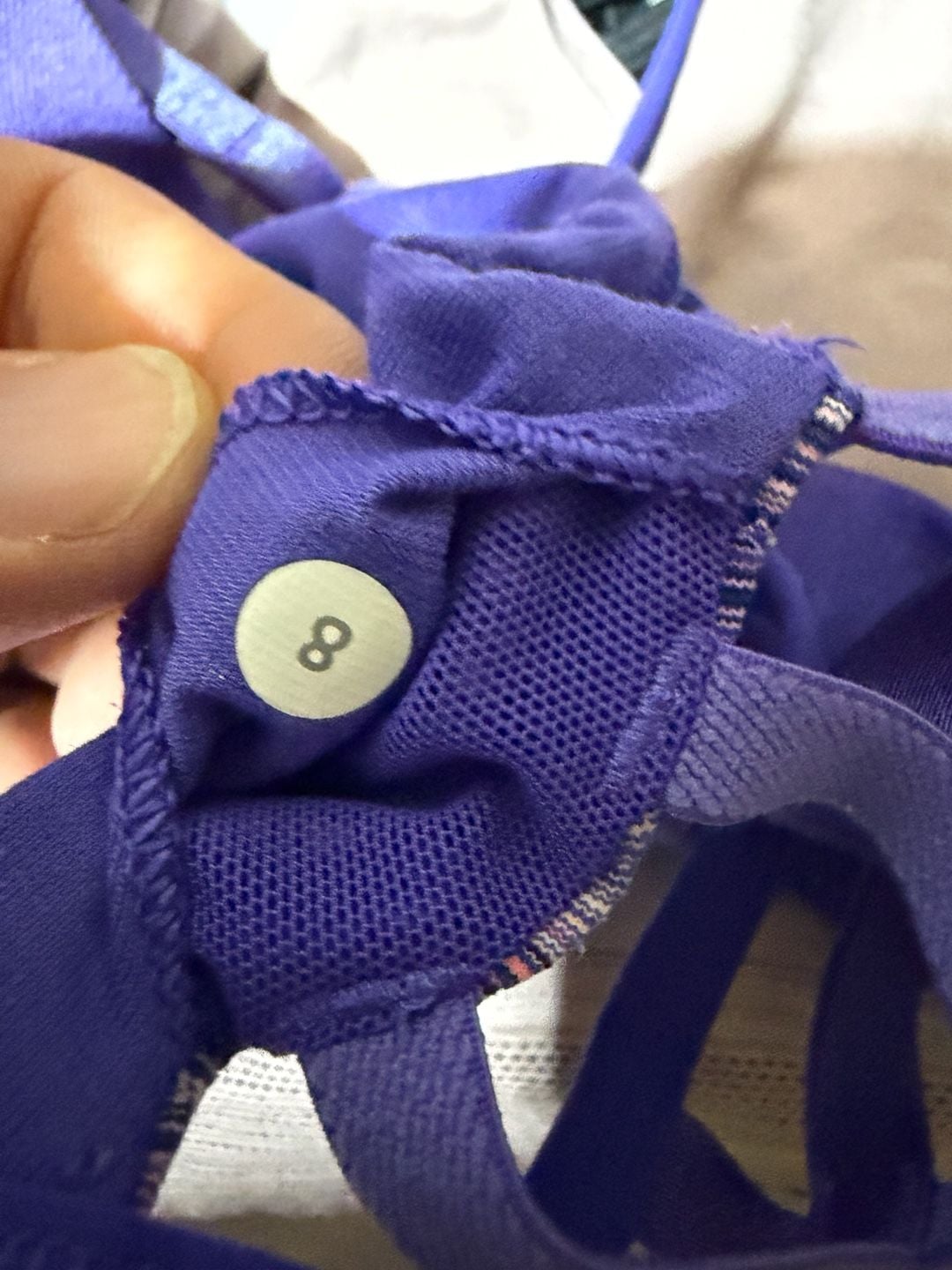 Lululemon Free to Be Bra Wild Size 8 Purple Multi-Stripe 4