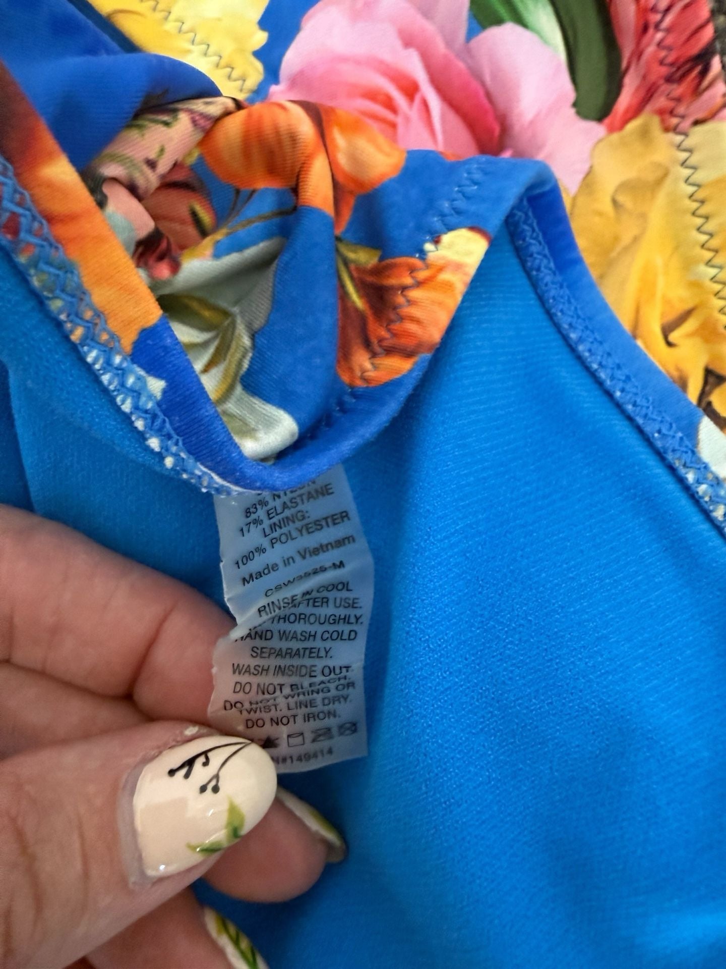 Johnny Was California Floral Print Tankini Swimsuit Set XXL 12