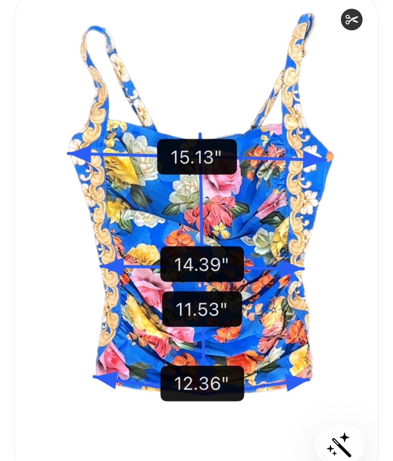 Johnny Was California Floral Print Tankini Swimsuit Set XXL 14