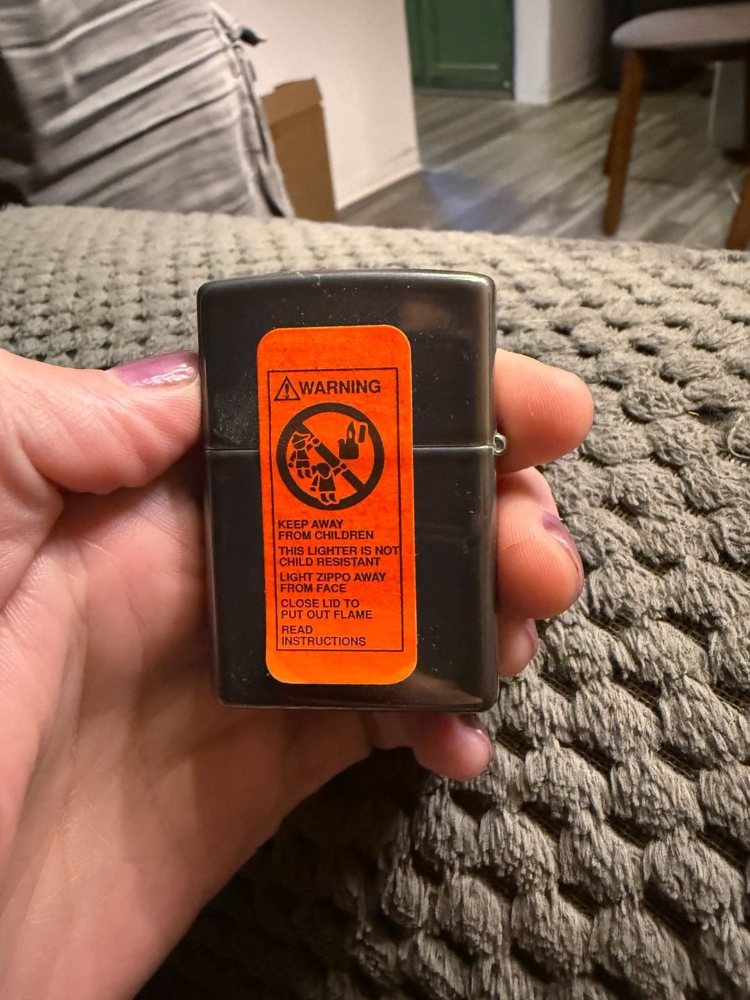 Vintage 2000 Von Dutch Flying Eyeball Zippo Lighter NEW In Box Midnight Chrome 4