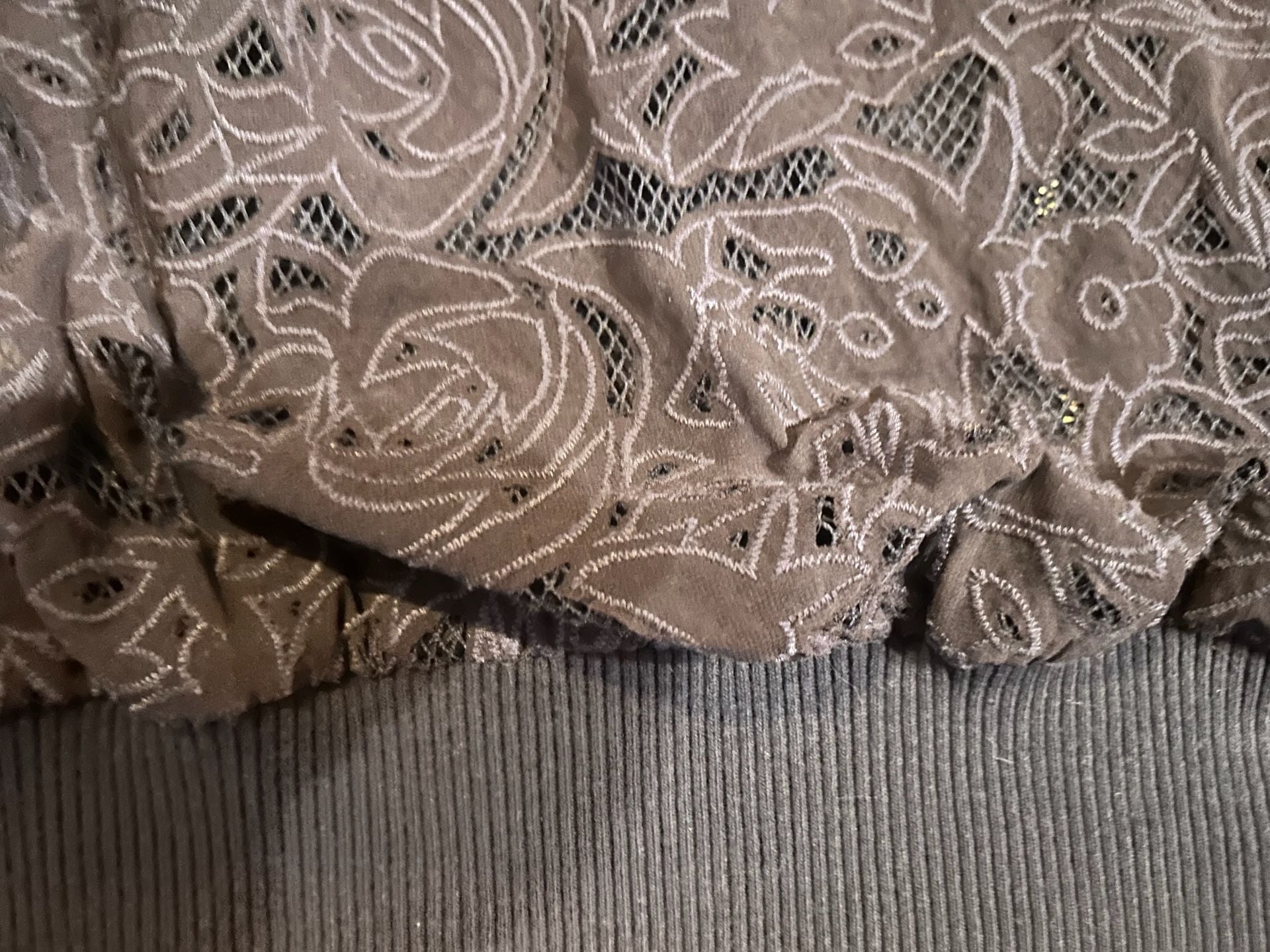 Elevenses Women's Size L Navy Blue Floral Lace Bomber Jacket 8