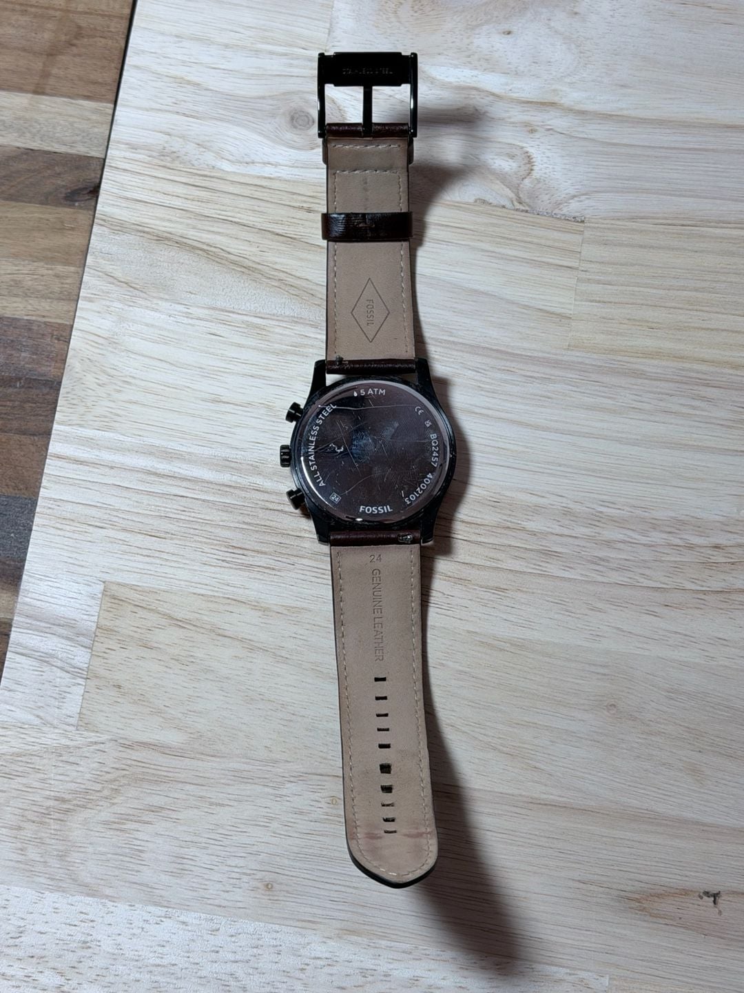 Fossil BQ2457 Chronograph Watch with Brown Leather Strap 4