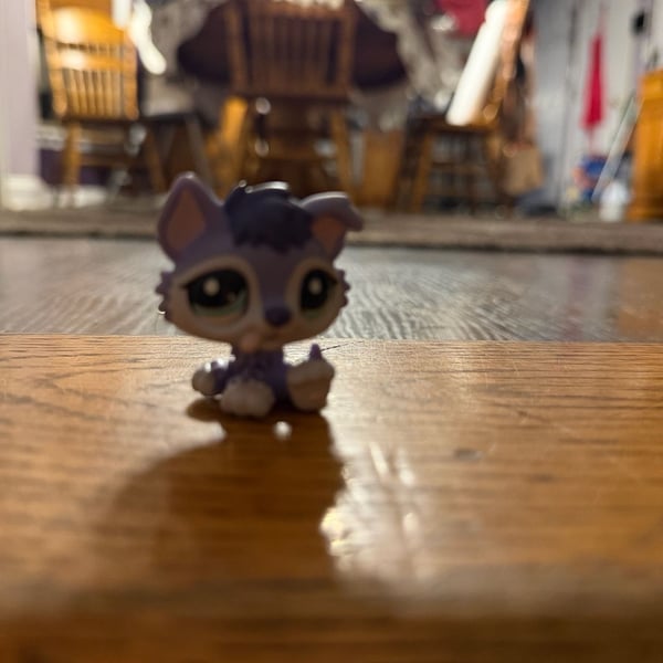 Littlest Pet Shop LPS Purple Wolf Figure #1647